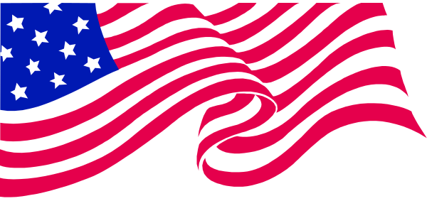 The flag of the United States with a wavy design on it.