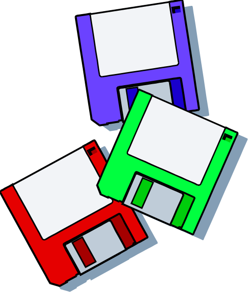 The image shows three floppy disk drives of different sizes with labels on them: "128KB", "5 ¼" (which likely refers to a CD-ROM size), and one labeled as an SD card, all stacked together against a dark background. There is no text or action depicted in the image; it's simply three objects placed next to each other with their labels facing upwards for easy identification of storage capacity types: floppy disk (128KB), CD-ROM 5¼" and SD card, which are all outdated