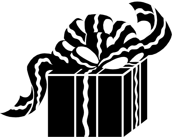 The black and white silhouette of a tree with its branches reaching outward from an open box at its base.