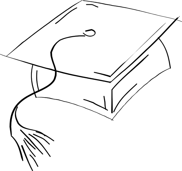 The black and white photo shows a simple line drawing of two rectangles with rounded corners connected by straight lines to form an abstract shape resembling a stylized letter 't'.