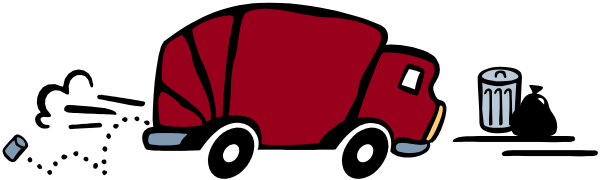 The image shows a red car with an open door parked on top of what appears to be a black surface next to some items that resemble trash cans in front of it; there is also another object near the bottom left corner, but its details aren't clear due to size and distance from camera.