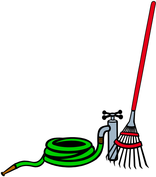 The black and white illustration shows a vacuum cleaner with an extension cord plugged into it on its right side, positioned against a dark background; there is no visible text in this image.