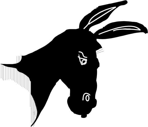 The black and white photo shows a person sitting on top of an elephant with their legs hanging down from either side while facing forward in front of what appears to be trees against a dark sky background.