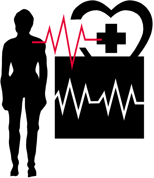 The image shows a black background with three white lines representing an ECG graph on top of it; below these graphs is another line that appears to be in red color, suggesting heartbeat data over time.