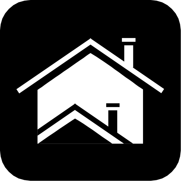 The image shows a cartoon depiction of an old Victorian house with multiple windows on two floors under what appears to be night sky conditions.
