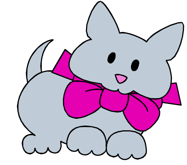The image shows a cartoon cat sitting on its hind legs with arms crossed over itself, wearing an oversized red bow tie around neck, in front of what appears to be a black background that has some white lines and shapes resembling eyes and ears.
