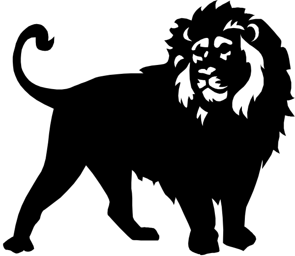 The black and white silhouette of a person's face with an animal behind it on what appears to be a computer screen displaying this image as part of its content.