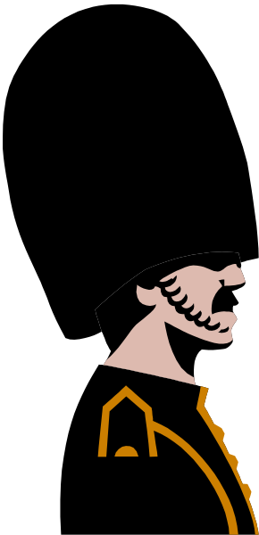 The image shows a black and white photo of an animated character with glasses peeking out from behind what appears to be a curtain on either side.