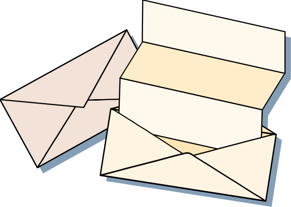 The image shows a black and white illustration of an open cardboard box with its contents spilling out onto what appears to be a tabletop surface.
