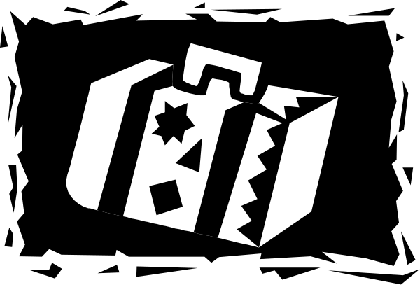 The image shows a black and white puzzle piece with an abstract design that resembles a gift box on top of it.