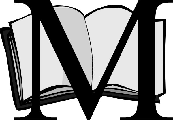 The image shows a stylized representation of an open book with pages visible on either side, set against what appears to be a dark background that could represent nighttime sky or simply darkness in general.