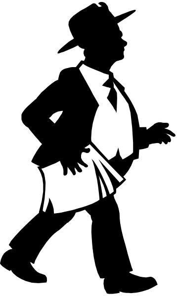 The black and white photo shows a person standing on top of another figure that appears to be lying down; both figures have their backs turned towards each other with one facing leftwards in front view while the second faces rightward from behind, creating an optical illusion effect where it seems like two people are mirrored.