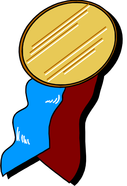 The image shows a cartoon of two overlapping circles with different patterns: an orange circle on top of a blue one; between them is a small figure that appears to be holding up both circles as if balancing them, and below this central character there's another smaller red-orange striped pattern.