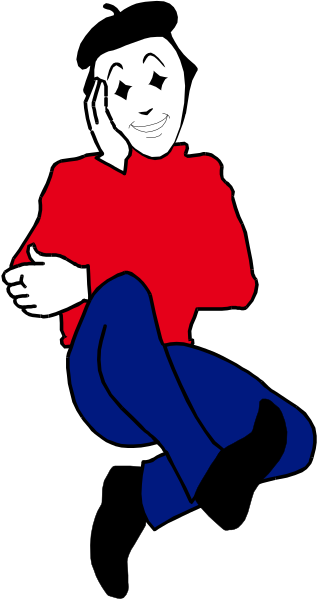 The image shows a cartoon of an animated character sitting on a chair with their arms crossed over themselves while looking upwards towards something out of frame.