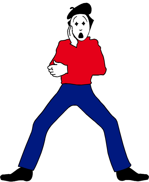 The image shows a cartoon of an animated character with exaggerated facial features standing on two legs against a black background; it is styled in a simple line drawing manner without any additional context provided about its surroundings or actions beyond what's visible within this frame.
