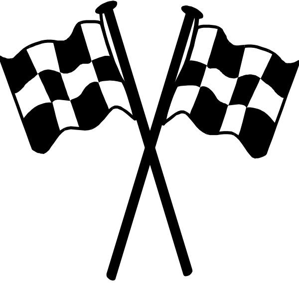 The black and white checkered flag design on a dark background with no other discernible elements present.