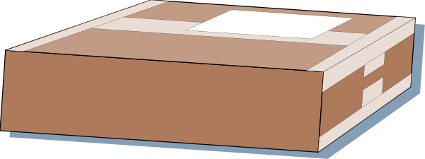 The image shows a simple pixelated representation of an object with red squares on top against a black background.