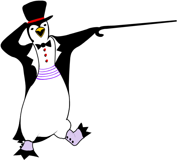 The image shows a cartoon of an animated character dressed as Elvis Presley walking on stage with his arms outstretched in front of him against a black background.