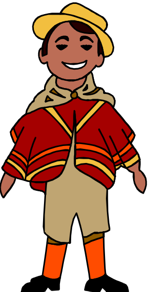 The image shows a cartoon of an individual dressed as a firefighter standing against a plain background with no other discernible elements present in this small clip-art illustration.