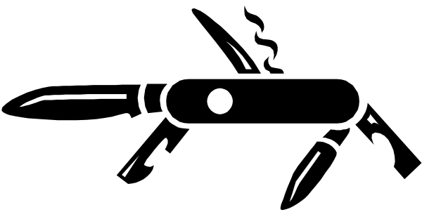 The black silhouette of a cat against a white background with no other discernible details visible due to its small size in this clip-art image.
