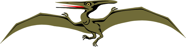 The image shows a green dragon with wings spread out flying over an unseen landscape.