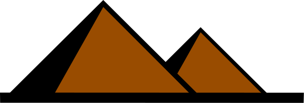 The image shows a mountain range with three distinct peaks against an overcast sky on what appears to be a cloudy day.