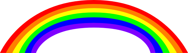 The image shows a rainbow with multiple arches against a gray background.