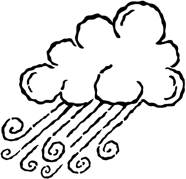 The black and white logo features a cloud with three distinct sections on top of each other against an empty background.