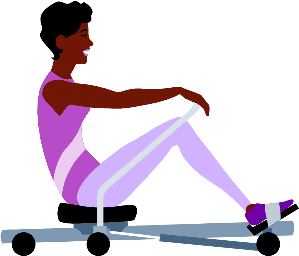 The image shows a cartoon of an athlete on roller skis with their arms outstretched for balance while riding downhill in what appears to be a competition environment.