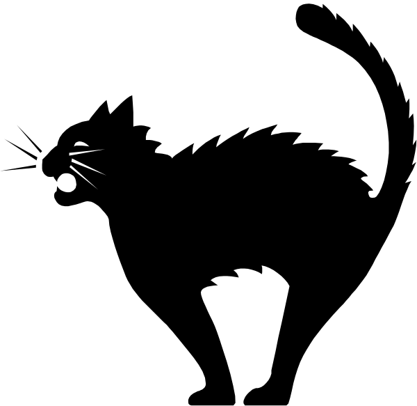 The black background of a computer screen with an icon that resembles a magnifying glass on it.