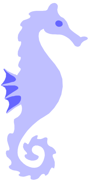 The image shows a stylized graphic of an animated horse with blue eyes on its face against a black background.