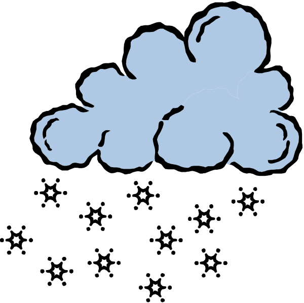 The image shows a blue cloud with white outlines against a black background.