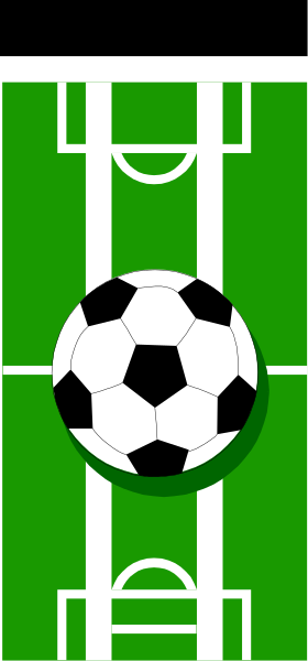 The image shows a black circle with white lines on it against a green background that has two rectangles at its corners.