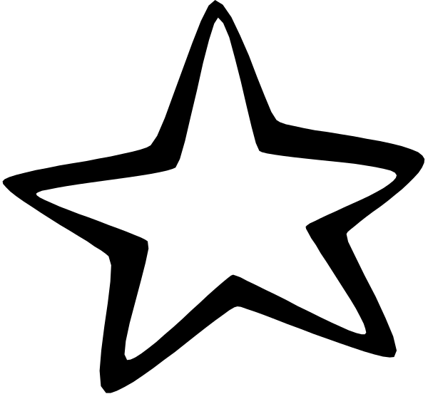 The image shows a white star on a black background with no additional details visible within it.