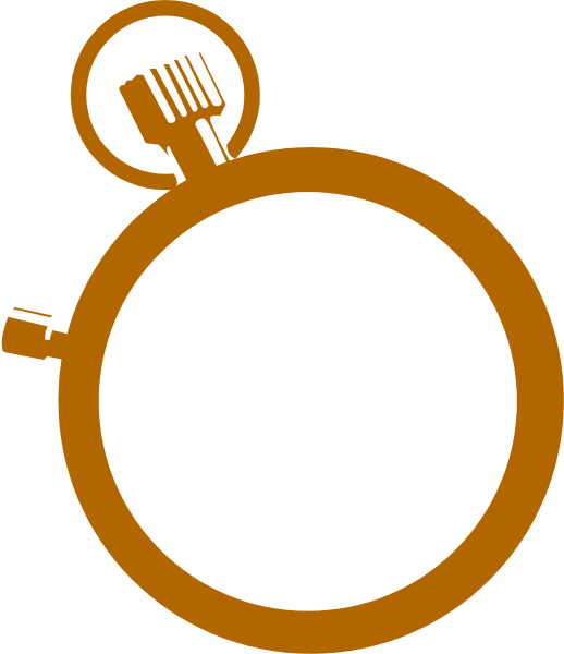 The image shows a stylized graphic of an alarm clock with its face obscured by what appears to be a magnifying glass on top right corner; there is also a small icon resembling a microphone in front, suggesting amplification or broadcasting theme.