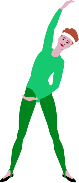 The image shows a cartoon of an animated female figure dressed as a ballerina with her arms outstretched to either side in what appears to be a ballet pose against a black background.