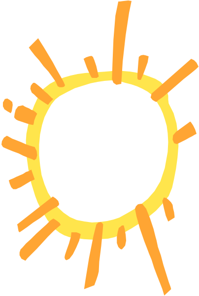 The image shows a simple line drawing of an oval with rays emanating from it against a black background on the left side.