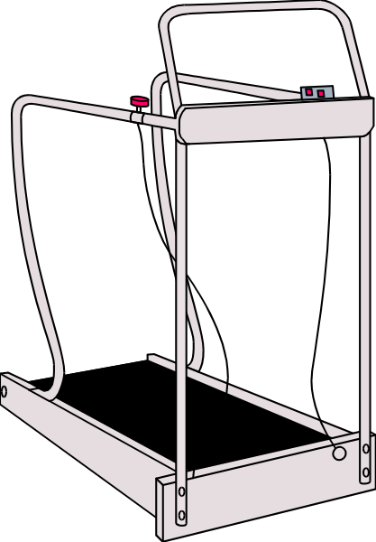 The black and white illustration shows a folding chair with wheels on it against an indistinct background.