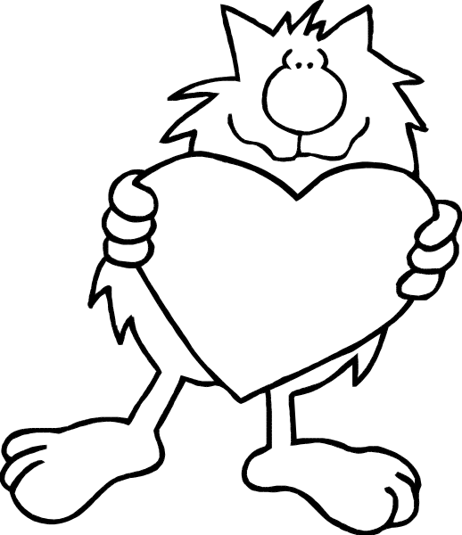 The black and white illustration shows a cartoon dog holding up its paw with an outline of a heart on it against a dark background.