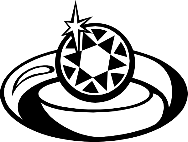 The black and white logo of a sports team with their mascot on top.