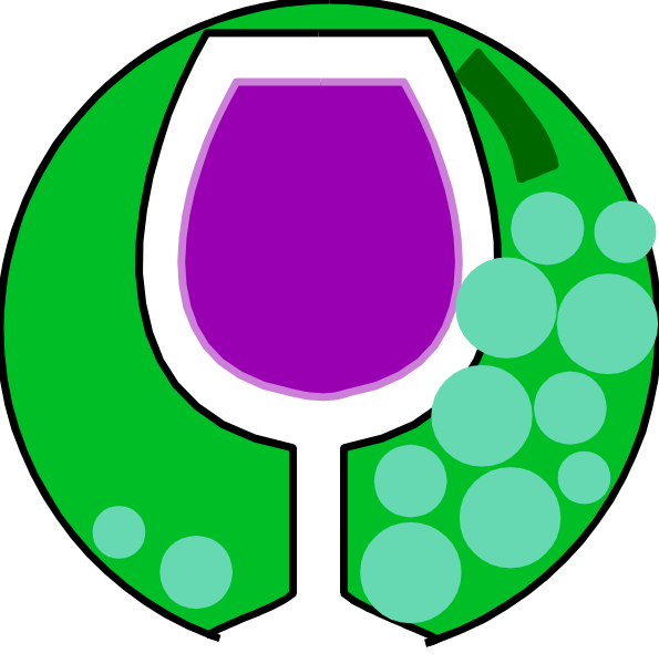 The image shows a wine glass with bubbles around it on top of what appears to be green grapes against a purple background in one half, while the other side has two identical images showing only the bottom part of the same scene without any text present.