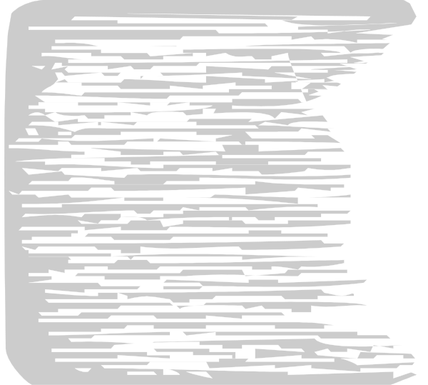 The image shows a black and white graphic of an abstract pattern with lines that create shapes resembling waves or distorted forms on what appears to be paper texture background.