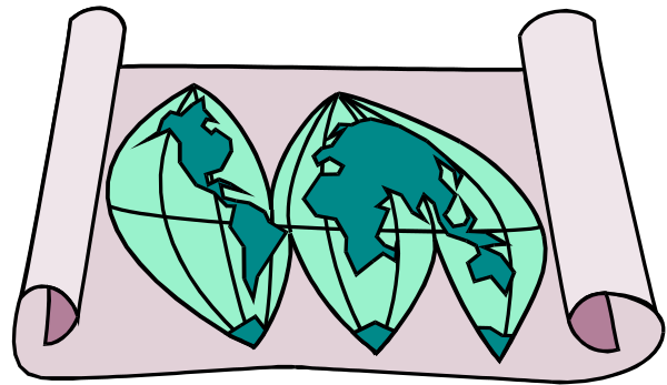 The image shows a world map with countries colored green against a black background.