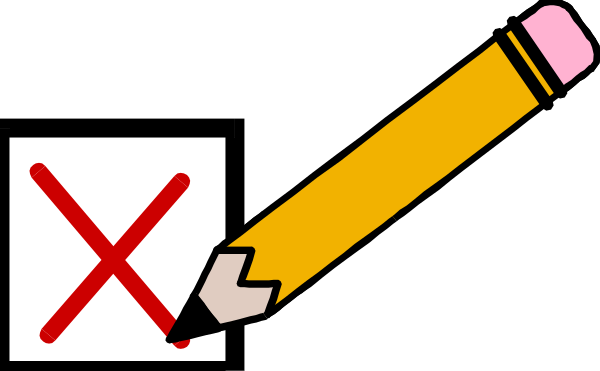 The image shows a pencil with an eraser on top of it next to two crossed out symbols: "X" for prohibition and another symbol that appears to be related to writing but is obscured by the text, indicating some form of restriction against using or creating written content in this context.