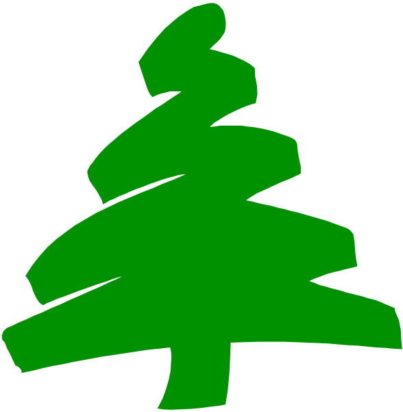 The image shows a green Christmas tree on top of another identical green Christmas tree with an arrow pointing to it from above left corner indicating that one is being compared to the other in some way.