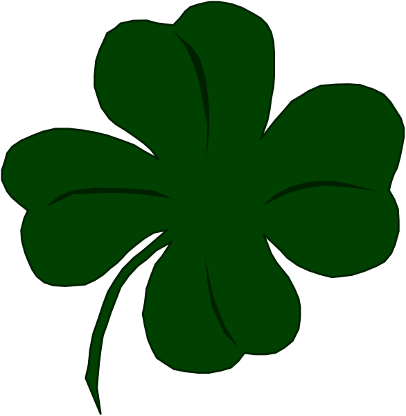 The image shows two shamrocks with a black background; there's no text present.