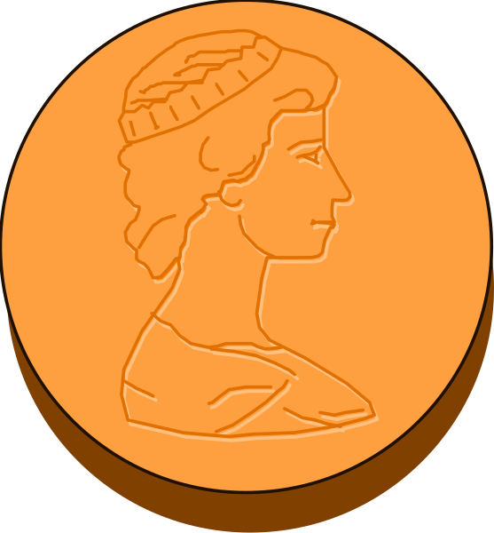 The image shows a circular emblem with an orange background featuring a profile of a person's head wearing what appears to be a laurel wreath on top; this is set against a black silhouette that resembles classical architecture, possibly indicating historical significance or importance within the context of the organization represented by the logo. The style suggests it could represent an award or recognition from an institution with academic or cultural heritage.