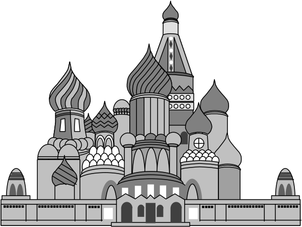 The black and white illustration depicts a medieval castle with multiple towers on top of each other against an evening sky background featuring stars and clouds.