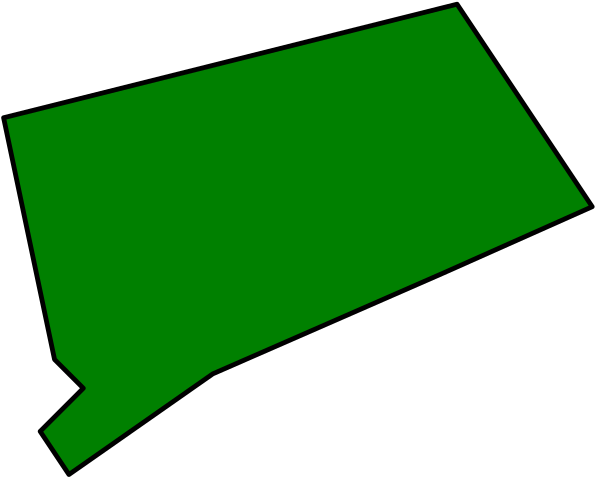 The image shows a green map with various shapes overlaid on it, including rectangles that resemble buildings and possibly other geographical features like roads or rivers in black coloring against a gray background.