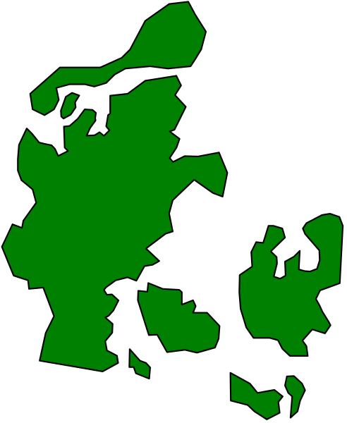 The image shows a map with various regions highlighted by different shades of green coloring on top of an underlying black background that represents countries in Europe.